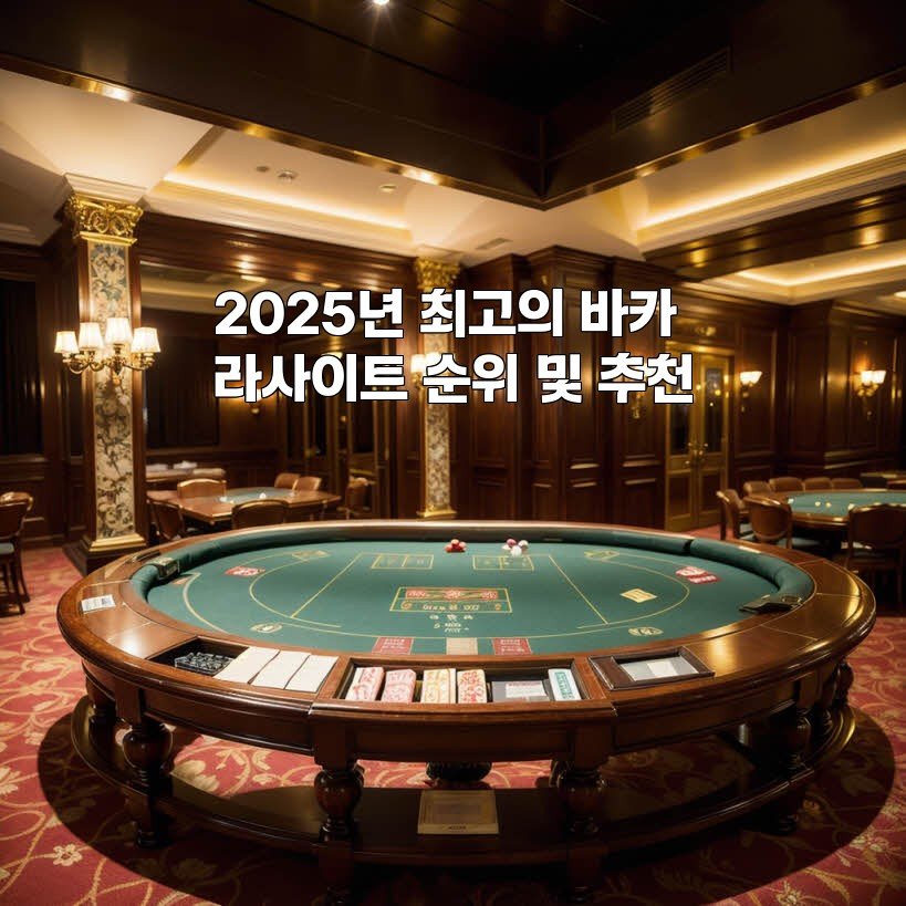 2025년 최고의 바카라사이트 순위 및 추천