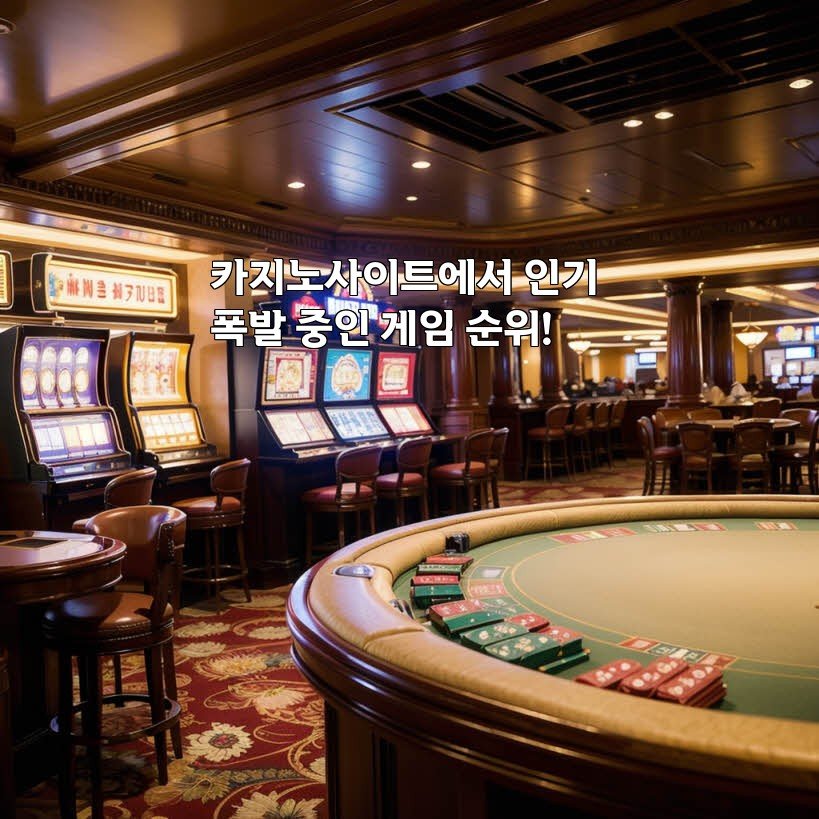 카지노사이트에서 인기 폭발 중인 게임 순위!