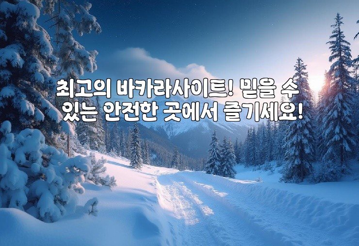최고의 바카라사이트! 믿을 수 있는 안전한 곳에서 즐기세요!